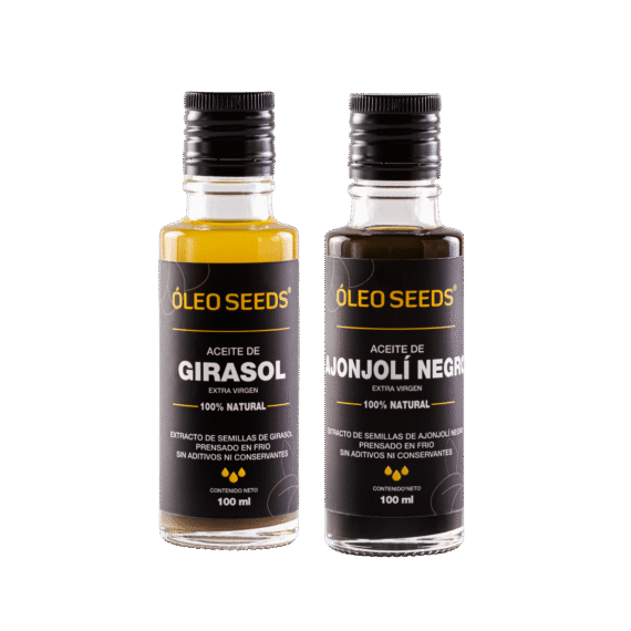 KIT ACEITE DE GIRASOL + AJONJOLI NEGRO